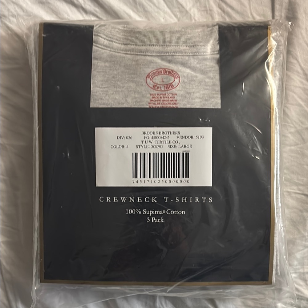 Brooks Brothers Gray Crewneck T-Shirt 3 Pack - See Description